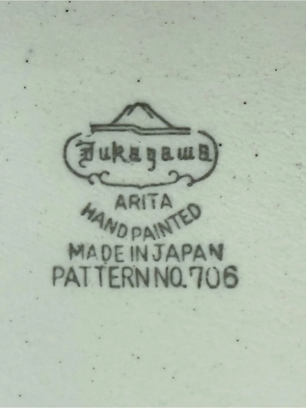 Fukagawa Arita Japan Hand Painted Kidney Saucer Set of 6 Pattern 706 Vintage